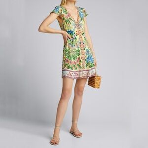Alice & Olivia Hadley Floral Mini Fit & Flare Dress [8004]